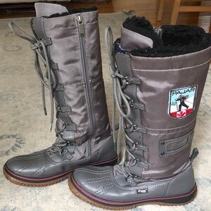 Pajar Charcoal Lace-Up Winter Boots